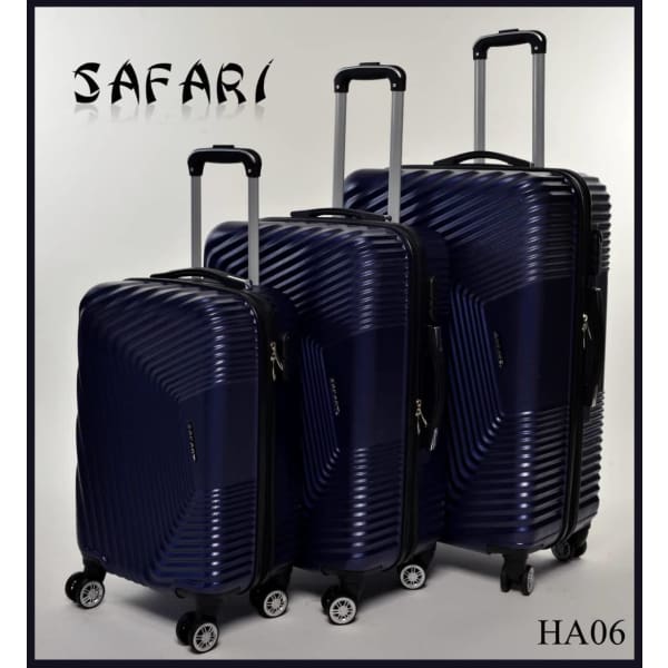 Ensemble de 3 Valises SAFARI - Bleu Sombre (HA06) Ensemble de 3 Valises SAFARI - Bleu Sombre (HA06)